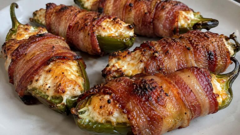 Crispy Bacon Wrapped Jalapeño Poppers