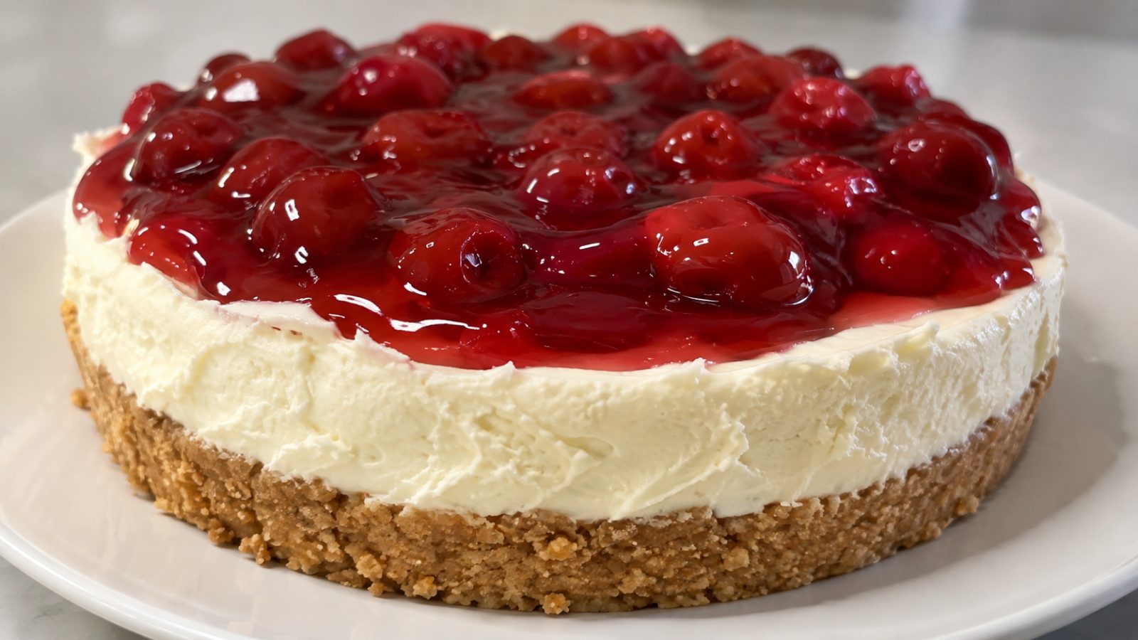 No Bake Cherry Cheesecake